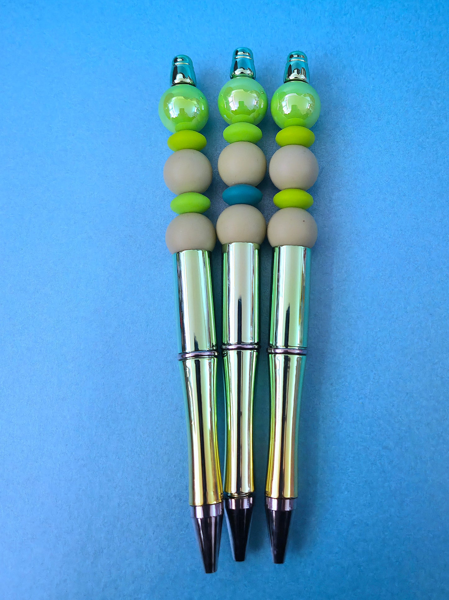 Beaded pens with opal beads
