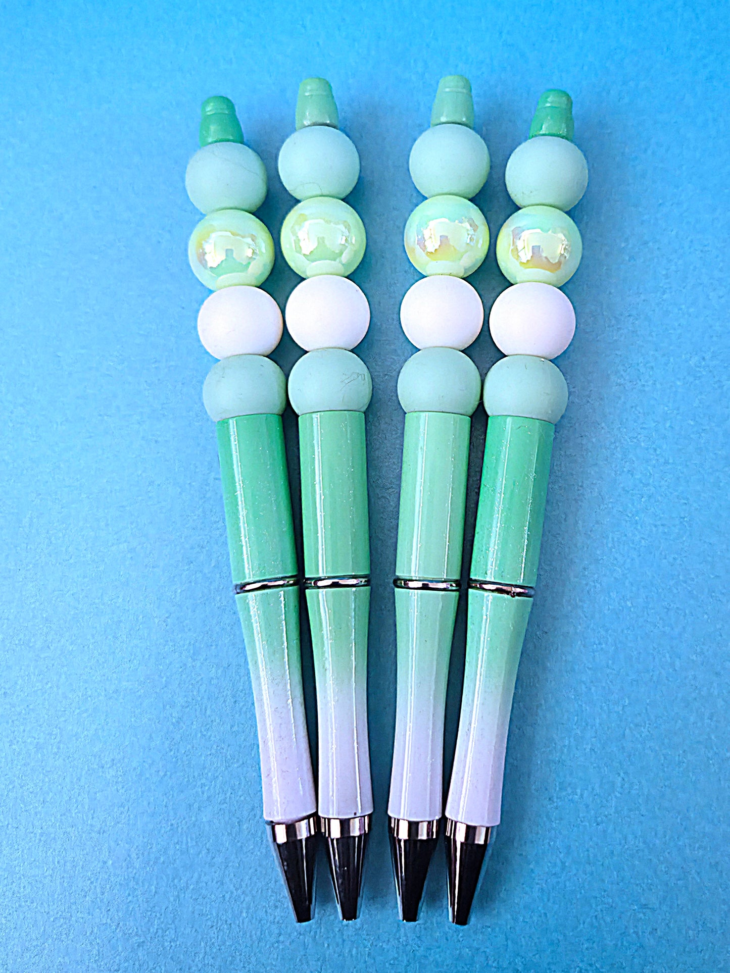 Beaded pens with opal beads
