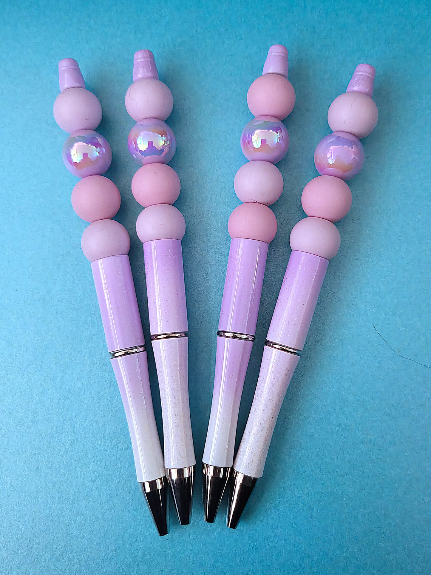 Beaded pens with opal beads