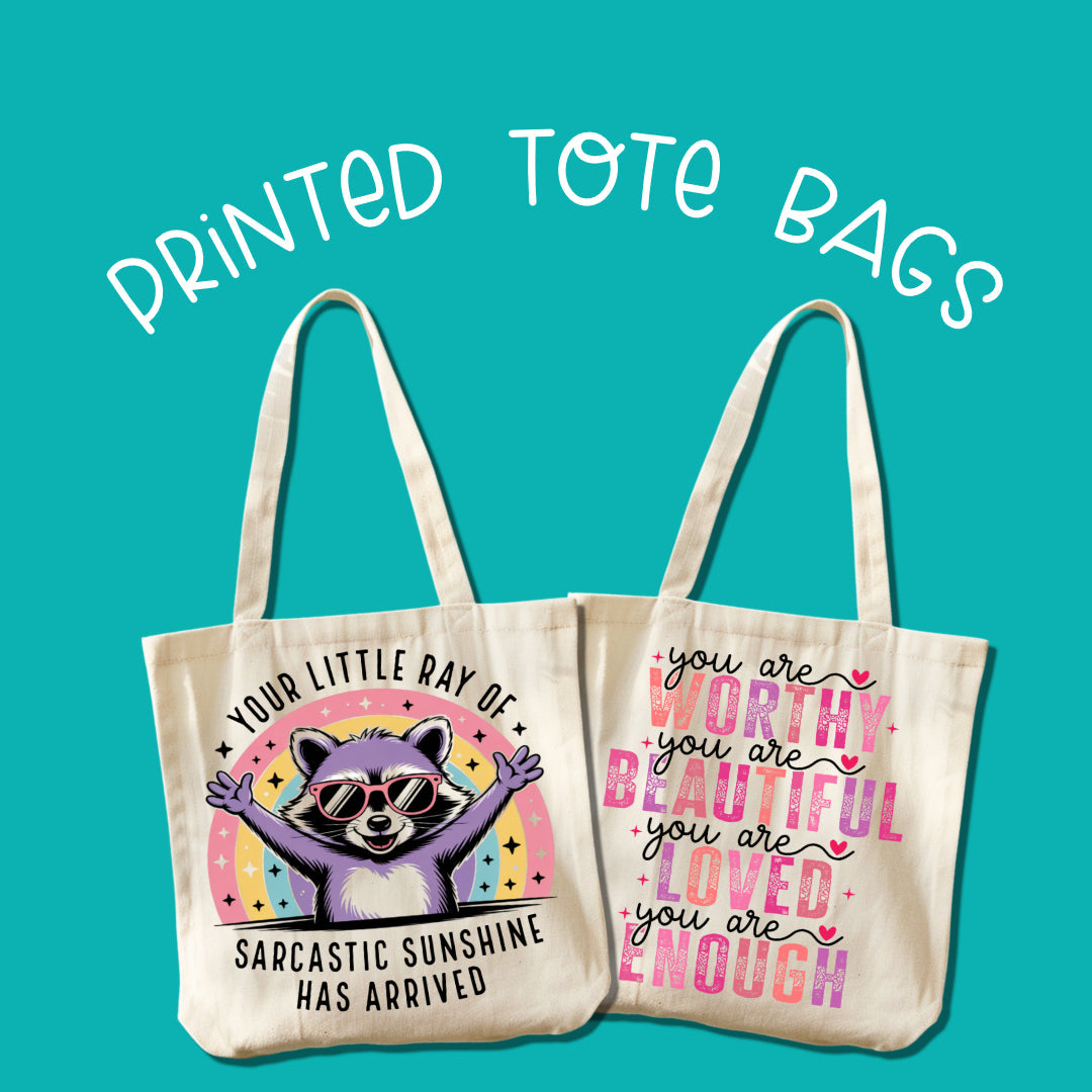 Printed tote bags