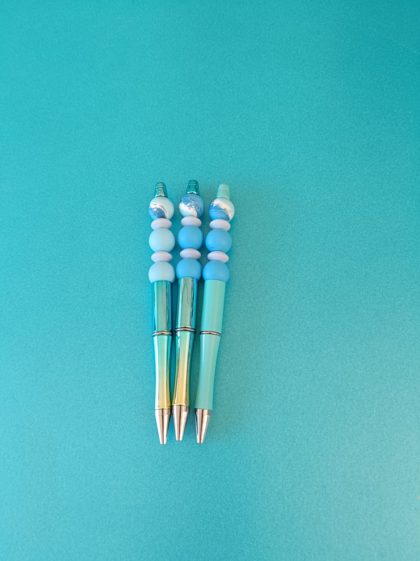 Ocean printed beaded pen