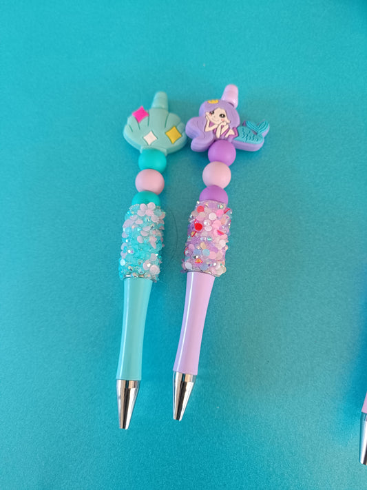 Mermaid beaded pens