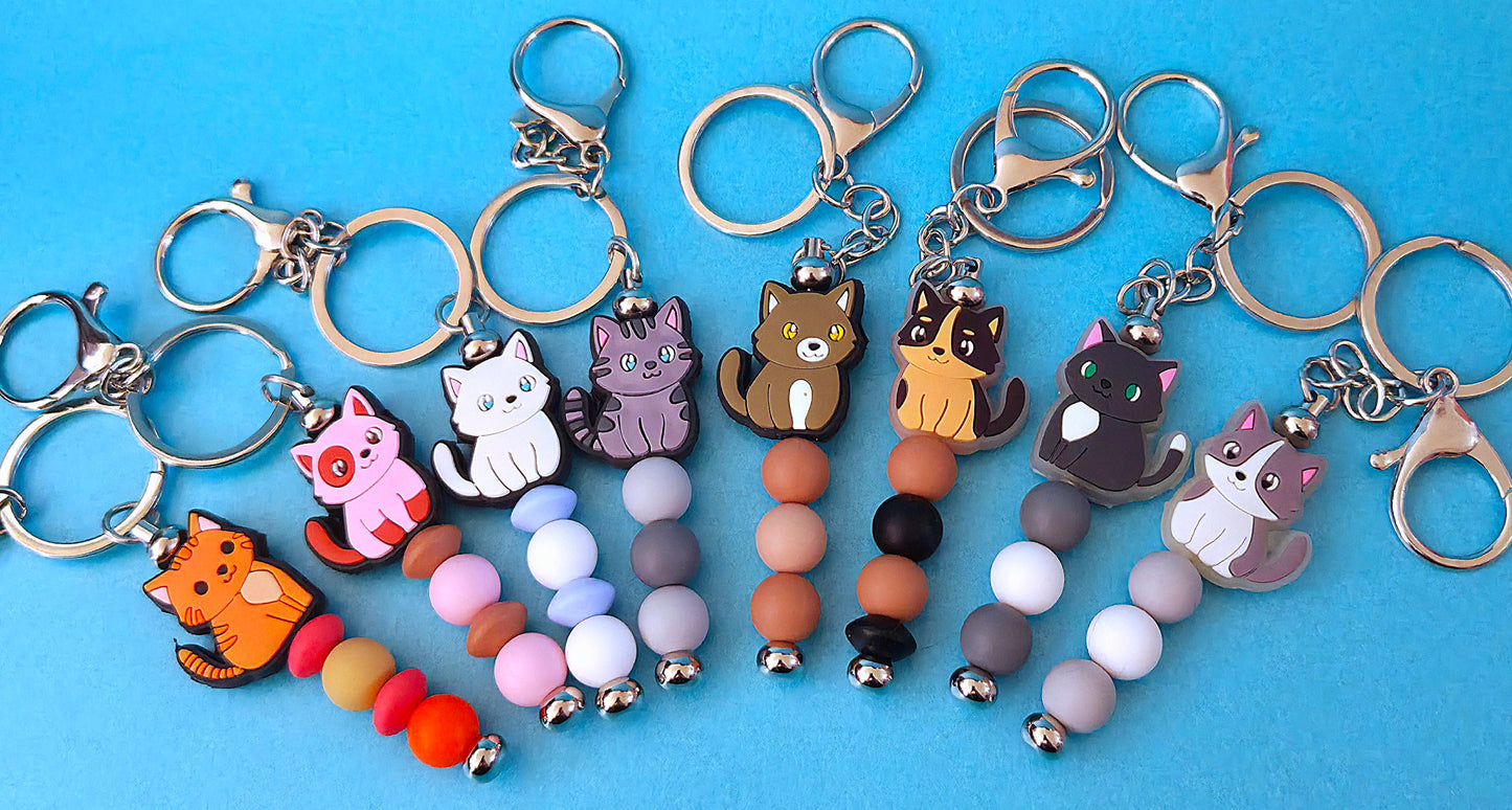 Silicone Beaded Keyrings