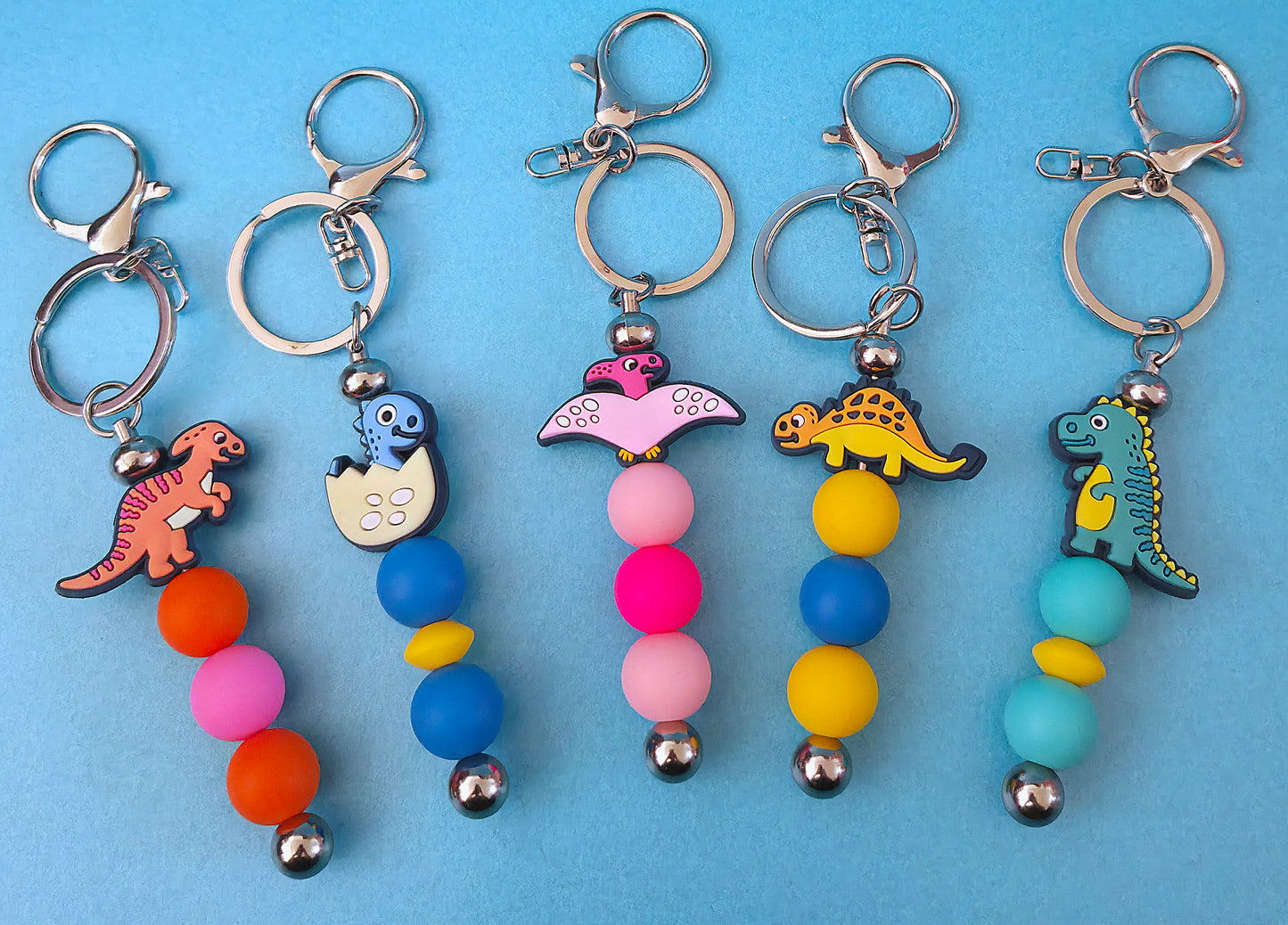 Silicone Beaded Keyrings