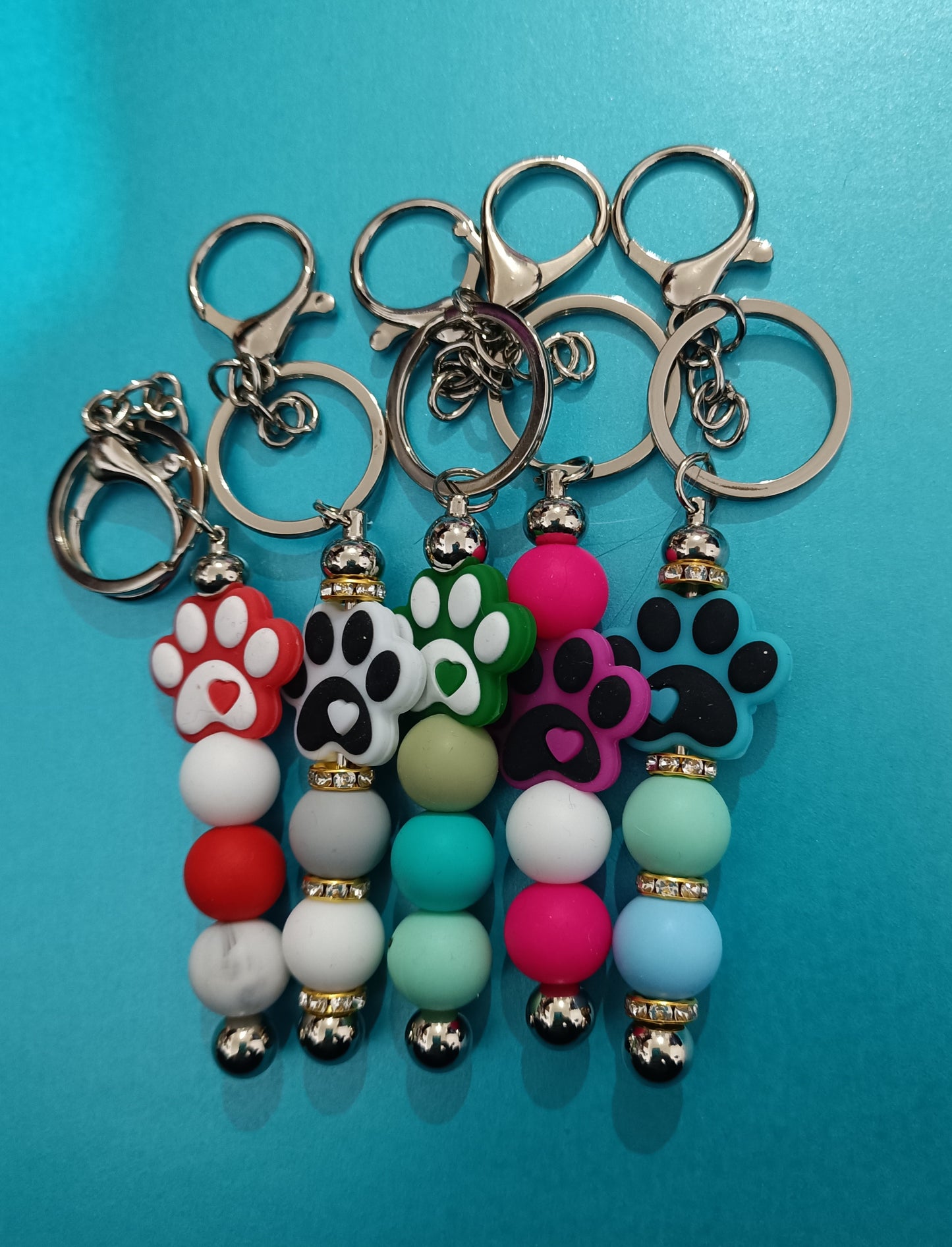 Silicone Beaded Keyrings