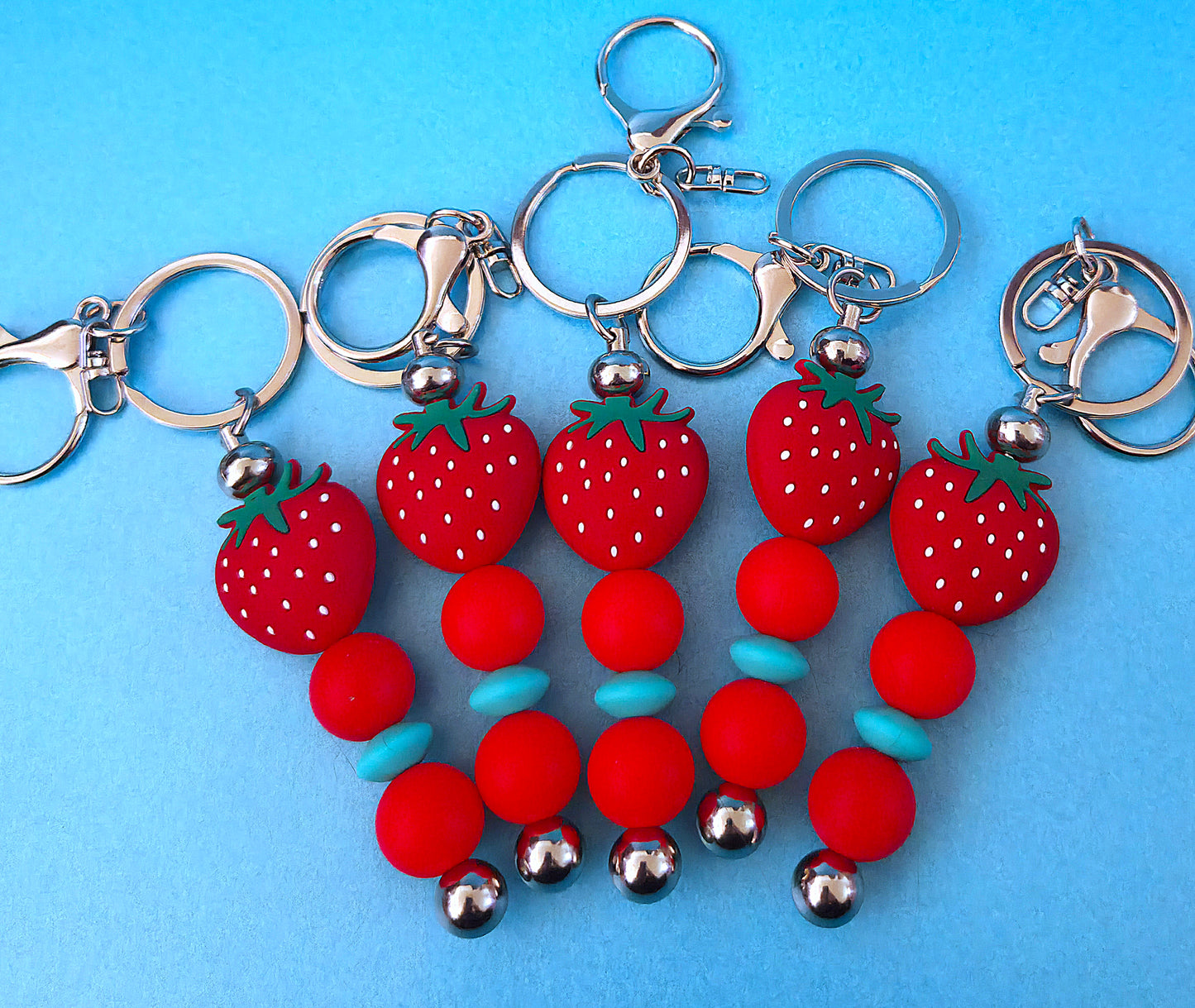 Silicone Beaded Keyrings