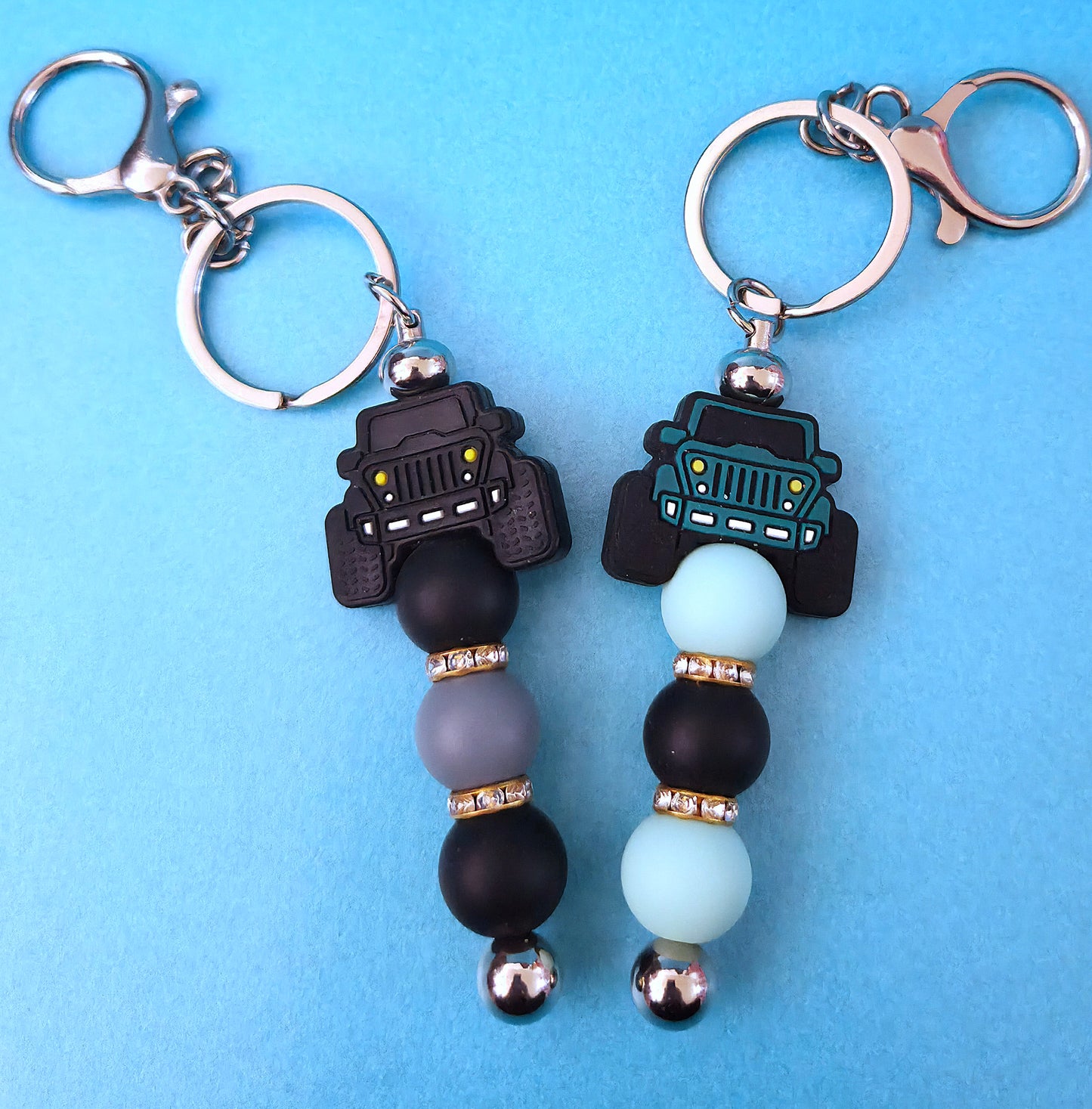 Silicone Beaded Keyrings