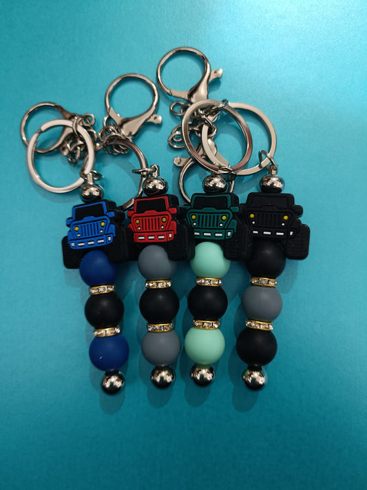 Silicone Beaded Keyrings