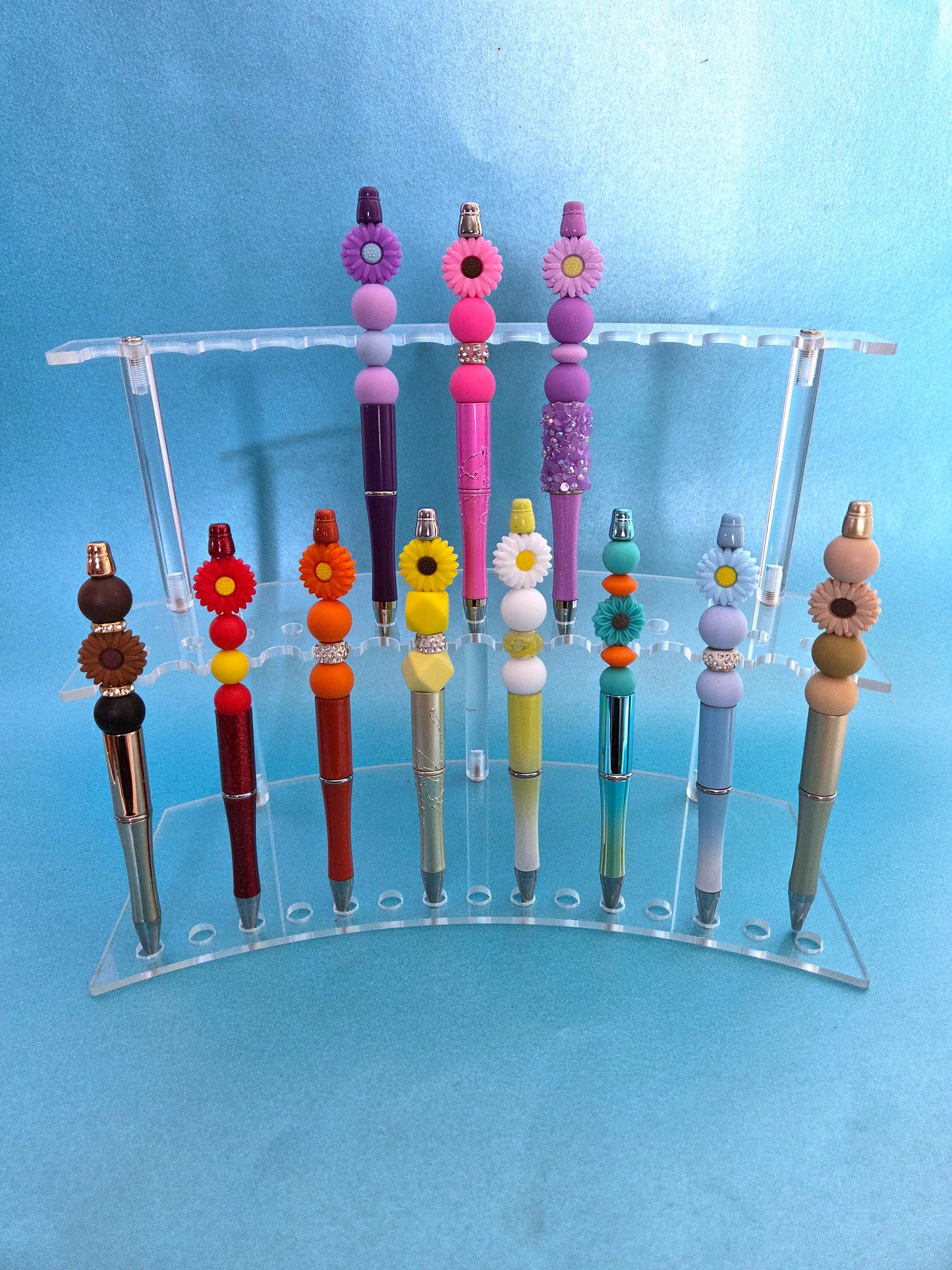 Flower beaded pens
