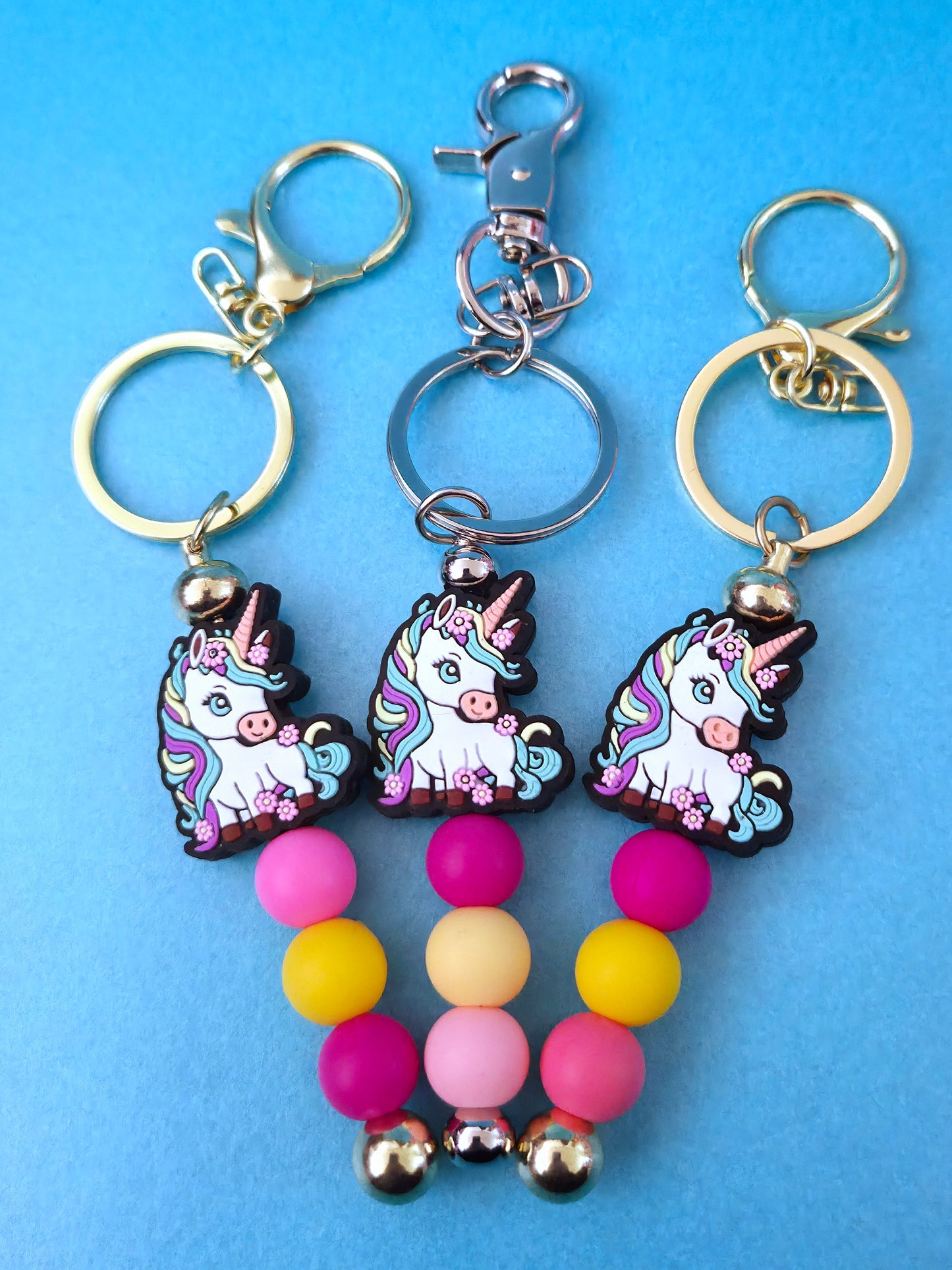 Silicone Beaded Keyrings