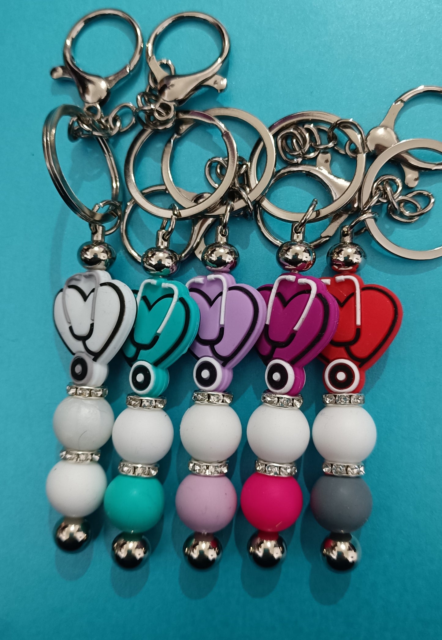 Silicone Beaded Keyrings