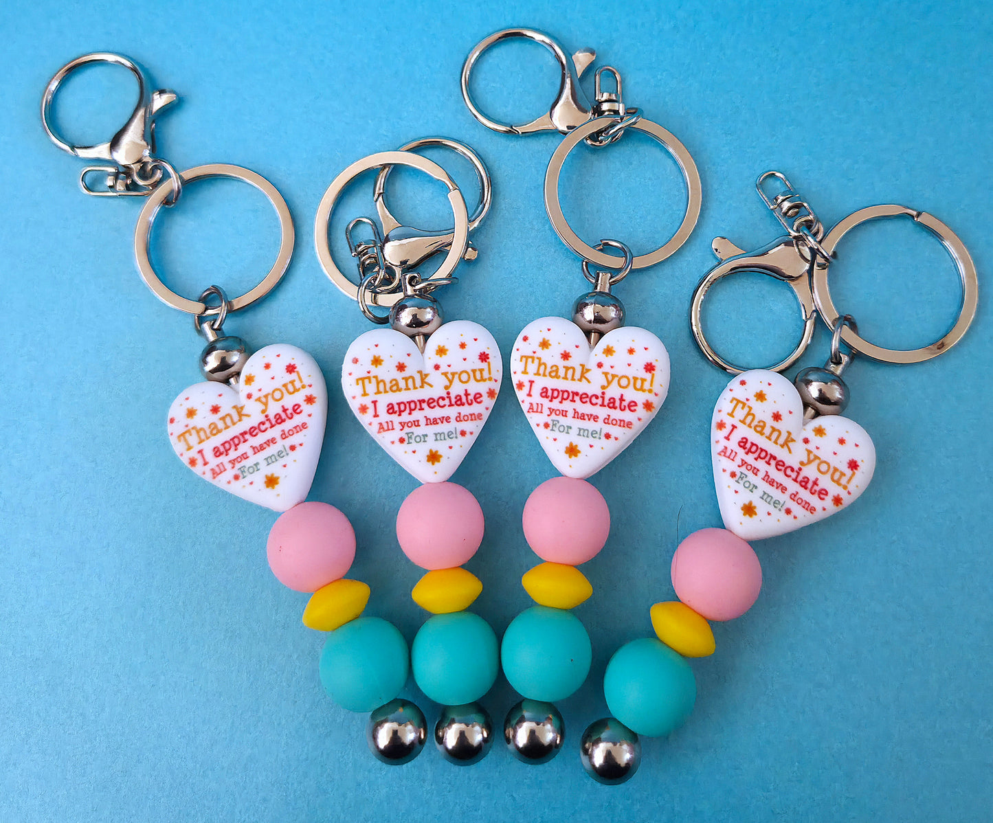 Silicone Beaded Keyrings