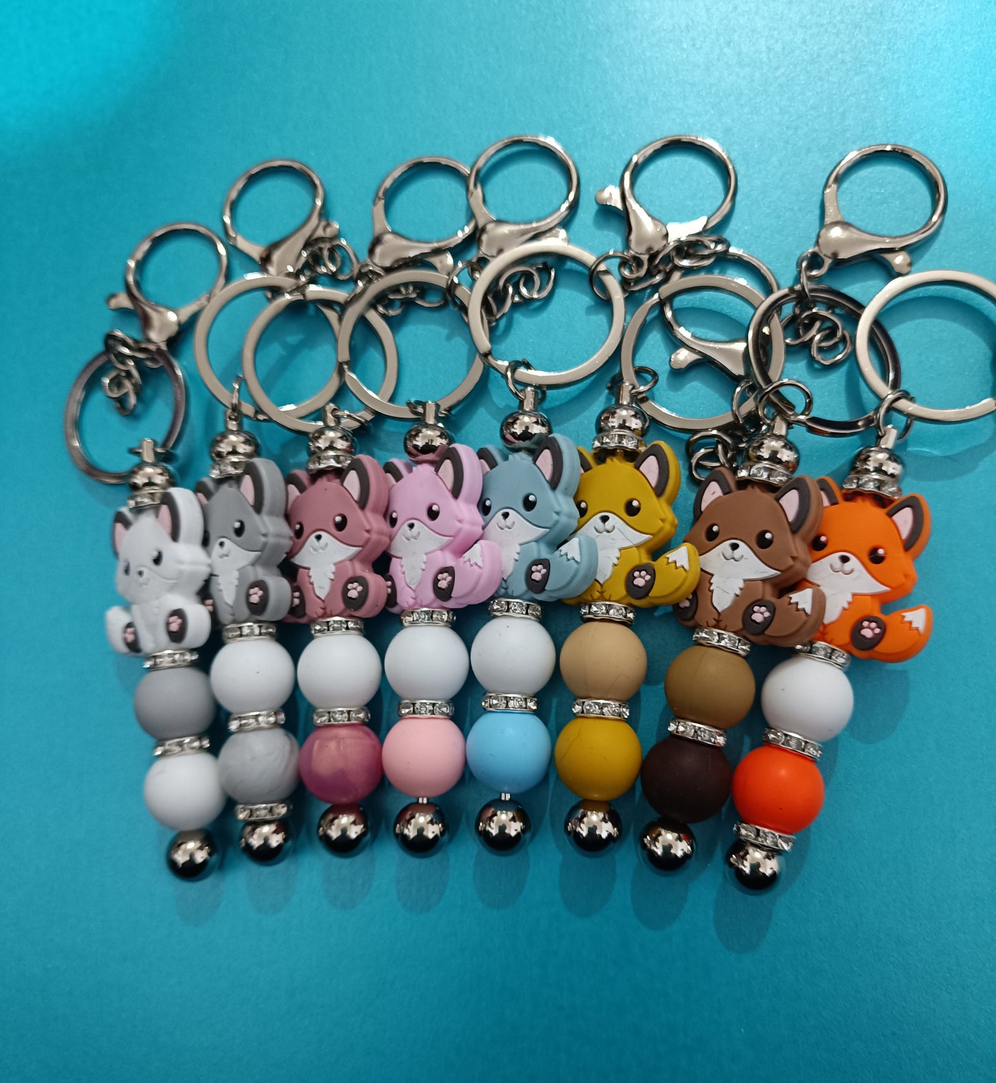 Silicone Beaded Keyrings