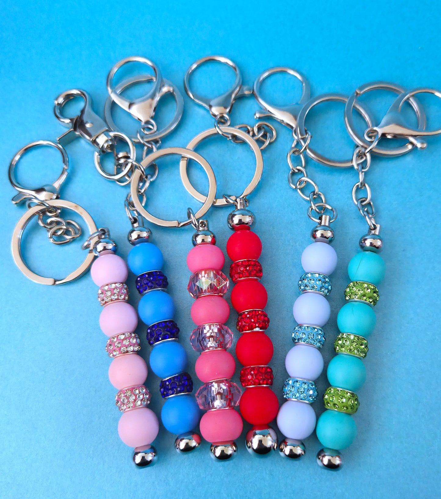 Silicone Beaded Keyrings
