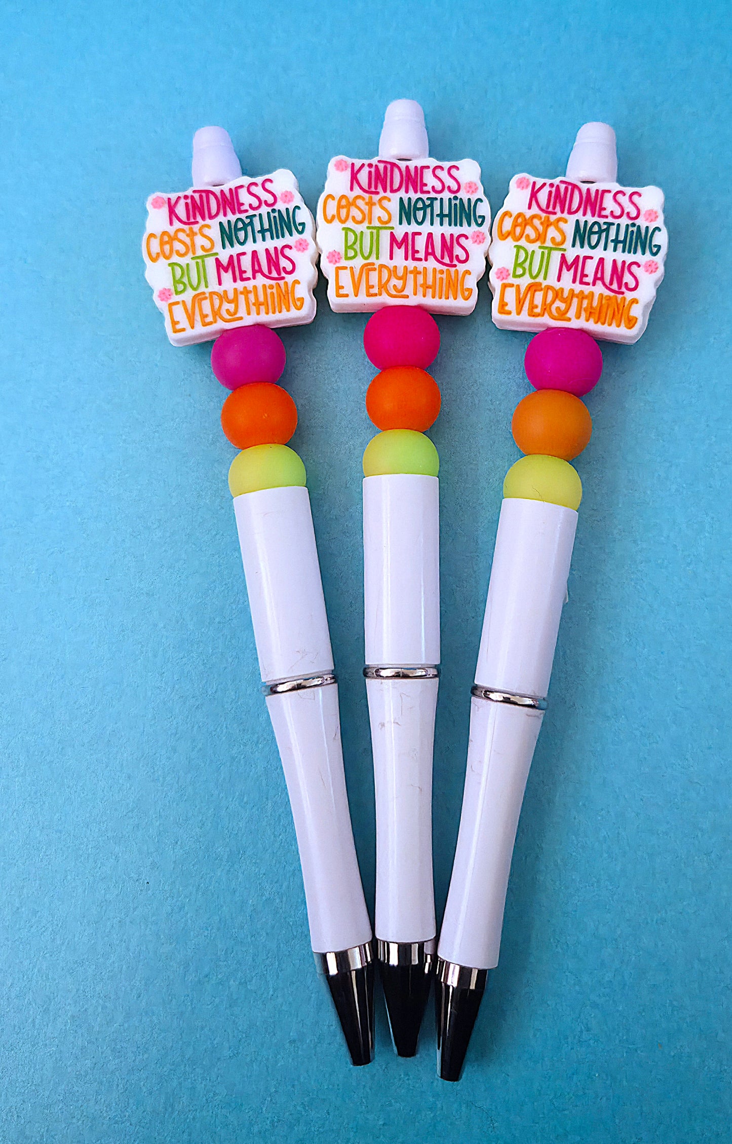 Beaded pens with quotes