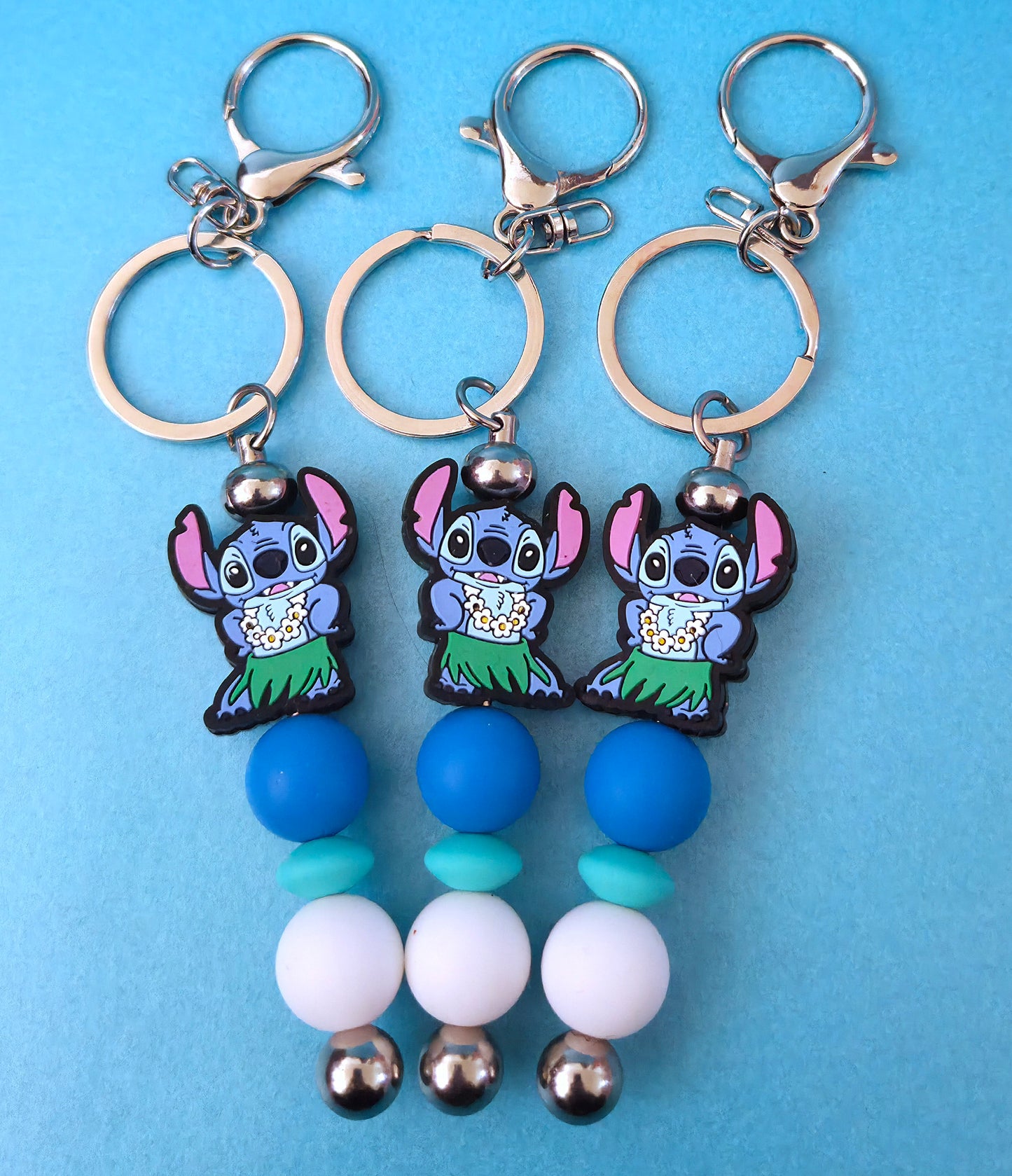 Silicone Beaded Keyrings