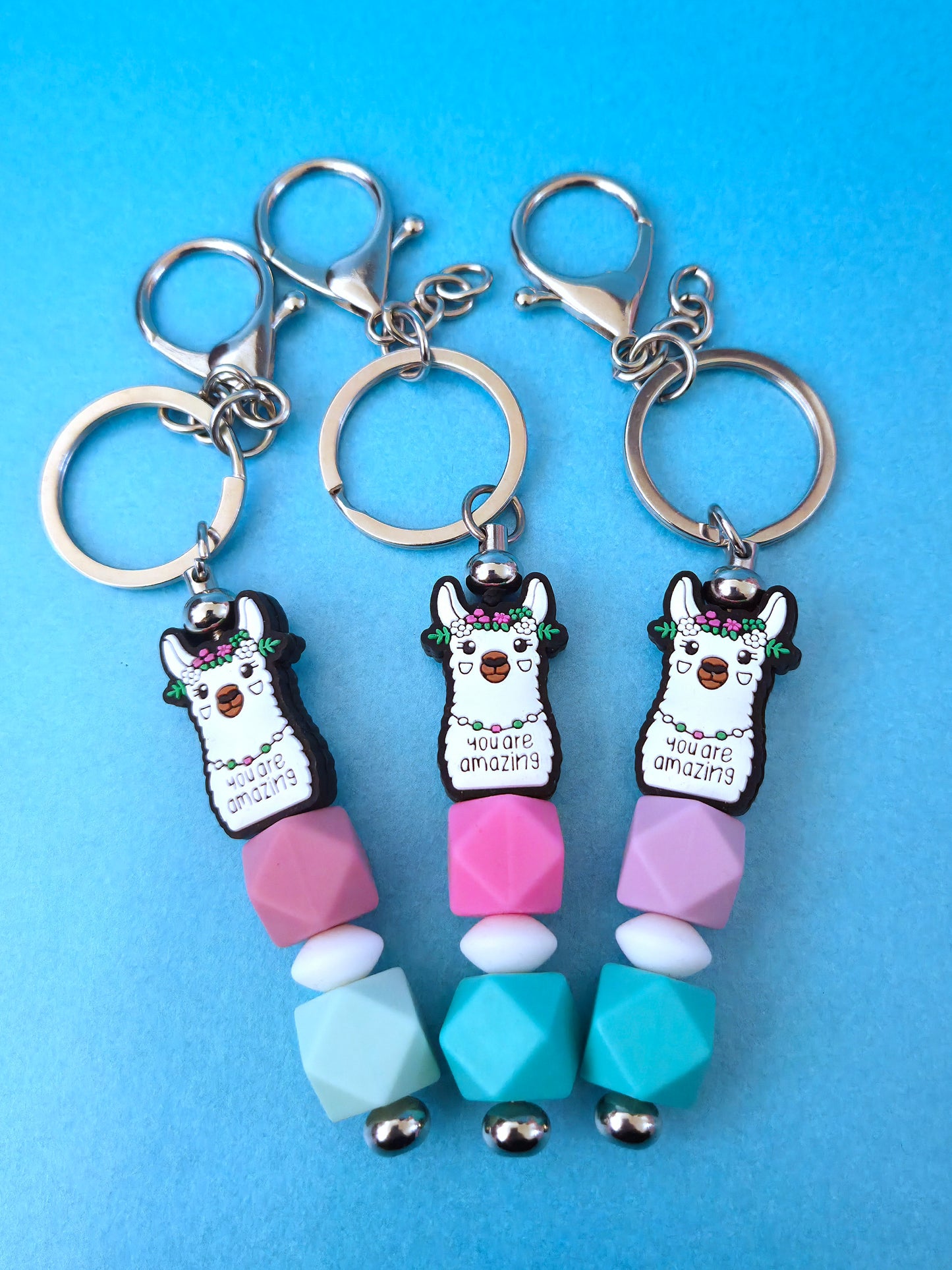 Silicone Beaded Keyrings