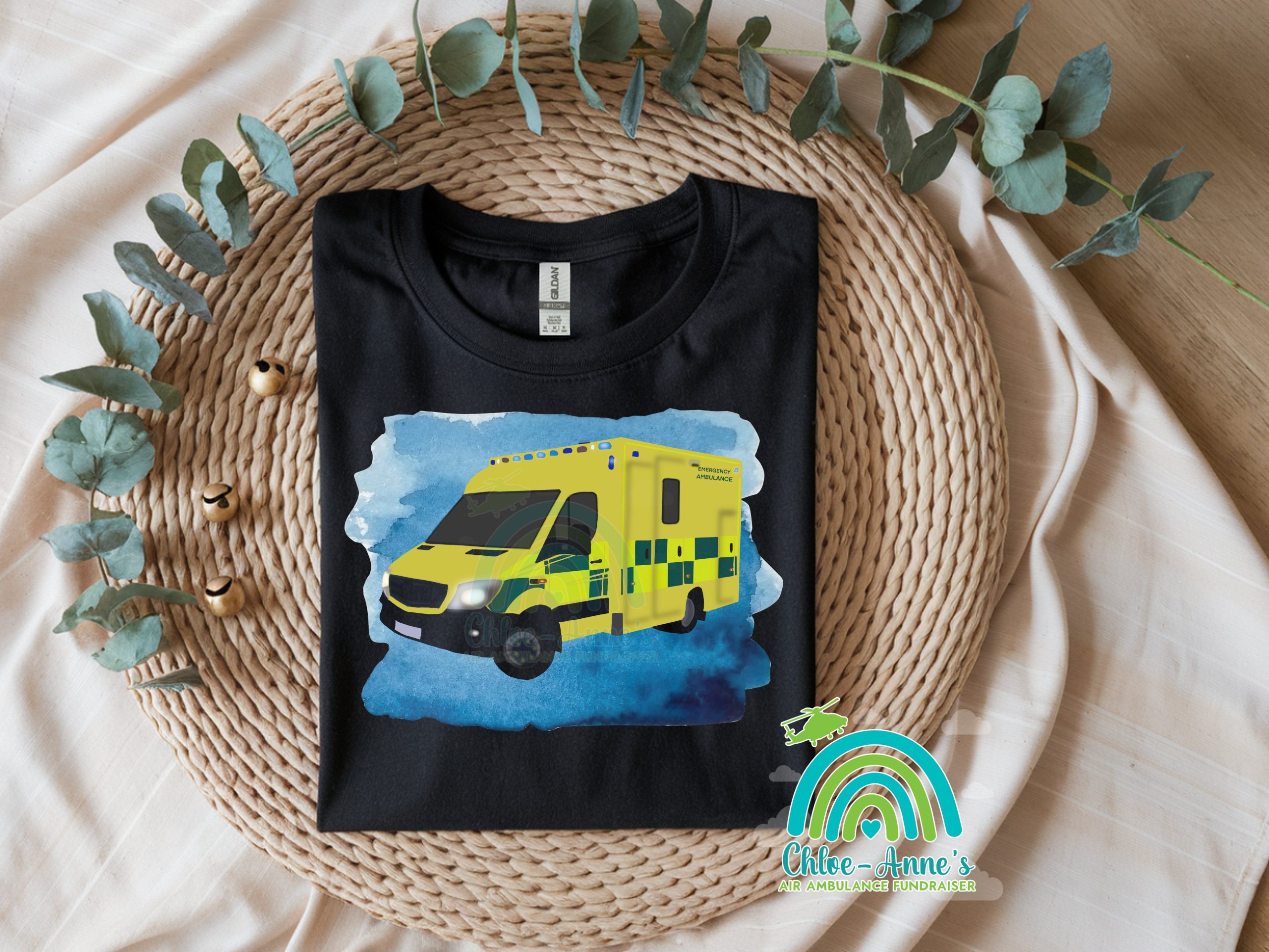 Adult ambulance print t shirt