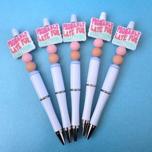 Beaded pens with quotes