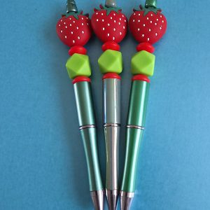 Strawberry beaded pen
