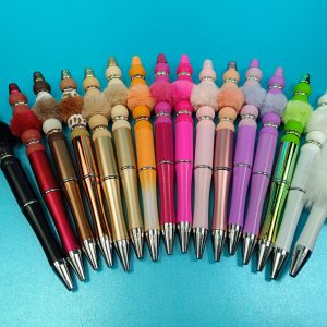 Beaded pens with fluffy beads